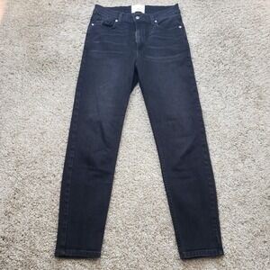 REVICE DENIM Jeans Womens 30x28.5 Black Skinny High Rise 5-Pocket Denim